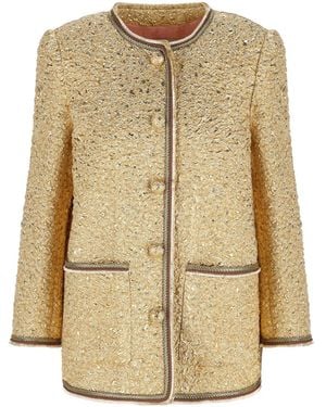 Valentino Garavani Pocket Buttoned Jacket - Natural