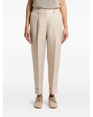 Peserico Linen Gabardine Trousers - Natural