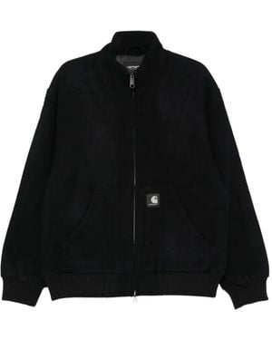 Carhartt Atoka Logo-Patch Zip-Up Jacket - Black