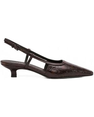 Notabene Elena Leather Slingback Pumps - Brown