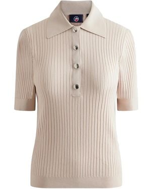 Fusalp Knitted Polo Top - Natural
