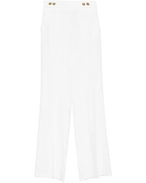 Pinko Buttoned Straight Pants - White