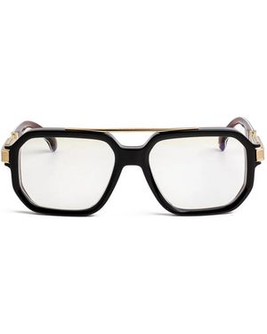 Carrera Titanio 01 Geometric-Frame Clip-On Glasses - Black