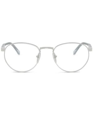 Prada Brille Mit Rundem Gestell - Mettallic