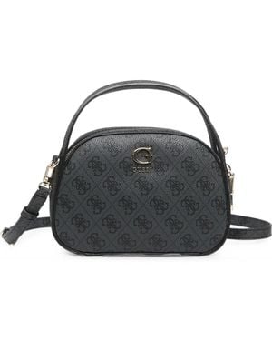 Guess Coleen Monogram-Print Logo-Plaque Tote Bag - Black