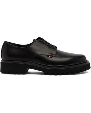 Bally Onyce Leather Derby Shoes - Black