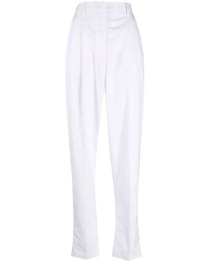 N°21 High-Waisted Tapered Pants - White