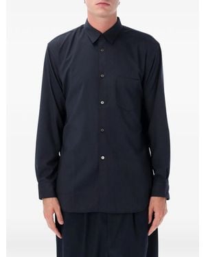 Comme des Garçons Chemise Arlo À Fines Rayures Et Poche De Poitrine - Blue