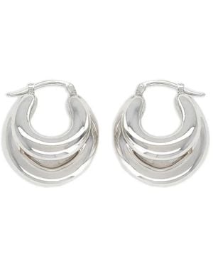 Panconesi Blow Up Layered Hoop Earrings - White