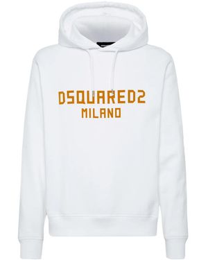 DSquared² Hoodie Mit Logo-Print - Weiß