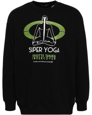 Undercover Graphic Print Cotton Sweatshirt - Black