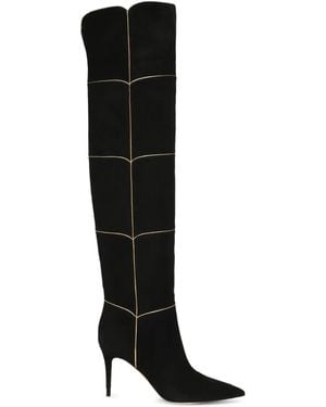 Gianvito Rossi 85mm Clarice Suede Boots - ブラック