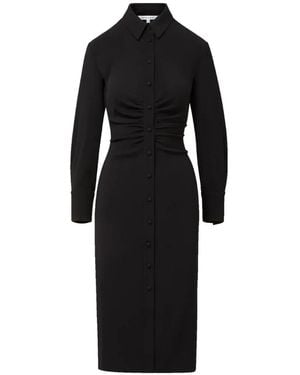 Veronica Beard Vestido Camisero Loxley - Negro