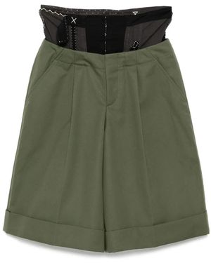 Kolor Double-Layered Shorts - Green