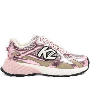 Karl Lagerfeld Logo-Appliqué Trainers - Pink