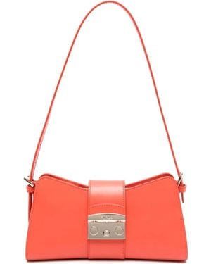 Furla Metropolis Leather Shoulder Bag - Red