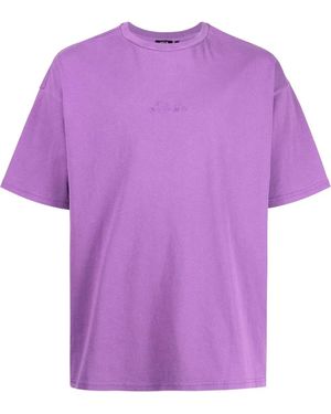 FIVE CM Logo-Embroidered Crew-Neck T-Shirt - Purple