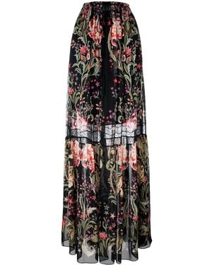 Roberto Cavalli 'galaxy Garden' Maxi Skirt - Multicolor