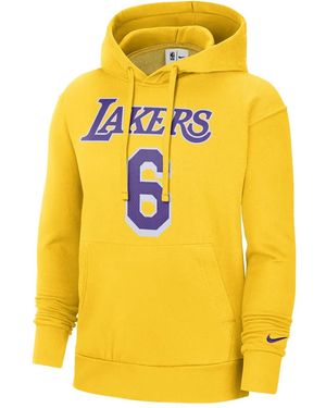 Nike Nba La Lakers Lebron James #6 Hoodie - Yellow