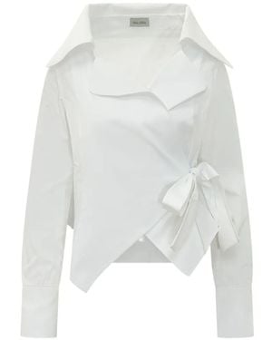 BALOSSA Nora Wrap-Style Shirt - White