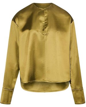 Yves Salomon Wool Blend Blouse - イエロー