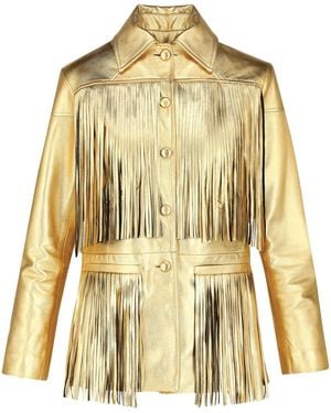 Dan Cassab Dixie Fringe-Trim Jacket - Metallic