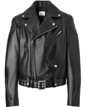 Burberry Bikerjacke Mit Gesteppten Einsätzen - Schwarz