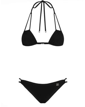 Dolce & Gabbana Dg Logo Bikini - Black