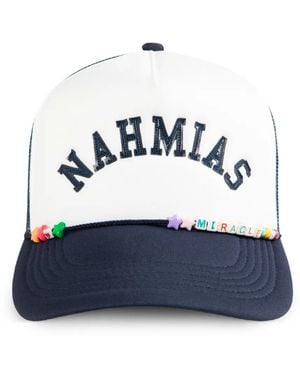 NAHMIAS Mesh-Panel Trucker Hat - Blue