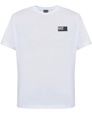 EA7 Logo-Print T-Shirt - White