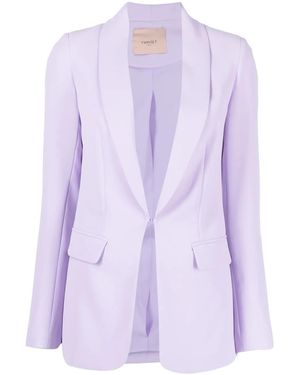 Twinset ショールラペル ジャケット - パープル