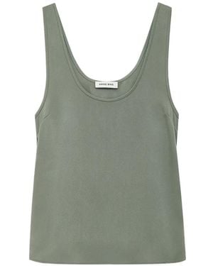 Anine Bing Lea Scoop-Neck Top - Green