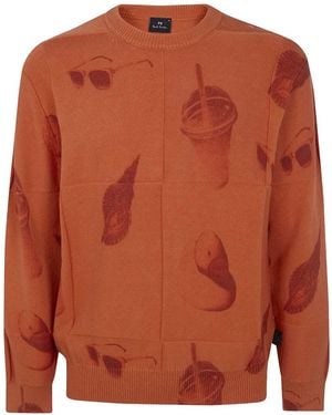 Paul Smith Pullover Mit Print - Orange