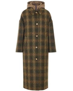 Pret Pour Partir Alma Check-Pattern Coat - Green