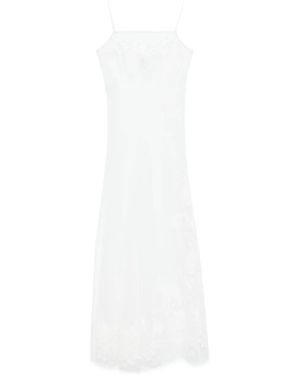 Carine Gilson Tulle Long Slip Dress - White