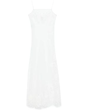 Carine Gilson Tulle Long Slip Dress - White