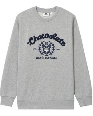 Chocoolate Logo-Embroidered Sweatshirt - Grey