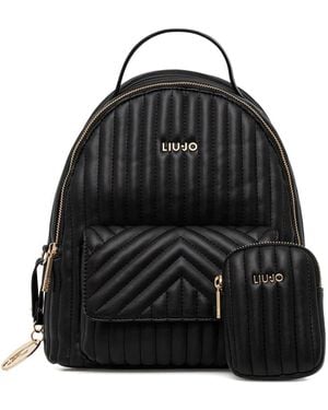 Liu Jo Quilted-Design Backpack - Black