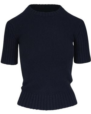 KHAITE リブニット Tシャツ - ブルー
