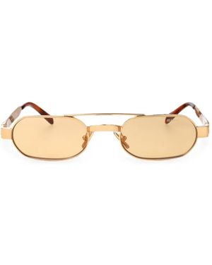 Miu Miu Geometric-Frame Sunglasses - Natural