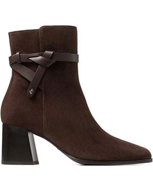 Jimmy Choo Lawton 60mm レザーブーツ - ブラウン