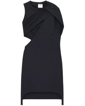 Courreges Cut-Out Gathered Mini Dress - Black