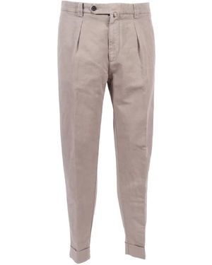 Berwich Chiaia Pleated Trousers - Grey
