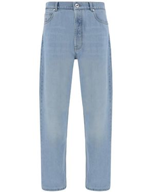 Brunello Cucinelli Logo-Patch Jeans - Blue