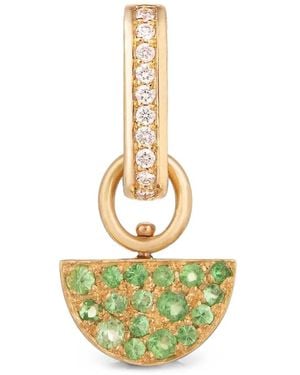 CLARA CHEHAB Liberté Half Moon Tsavorite And Diamond Charm - Natural