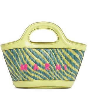 Marni ウェーブパターン ハンドバッグ - ブルー