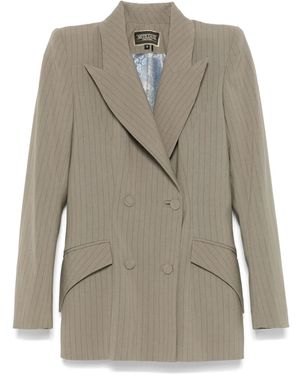 MITILIANE COUTURE Pinstriped Blazer - Natural
