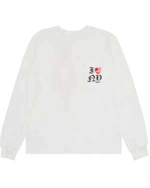 Chrome Hearts T-Shirt I Love Ny À Manches Longues - Blanc