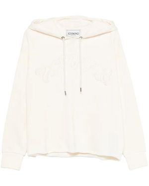 Iceberg Hooded Graphic Hoodie - White