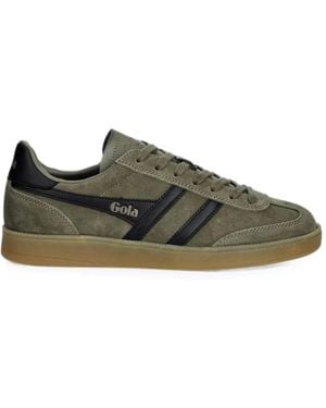 Gola Viper Logo-Print Suede Trainers - Green